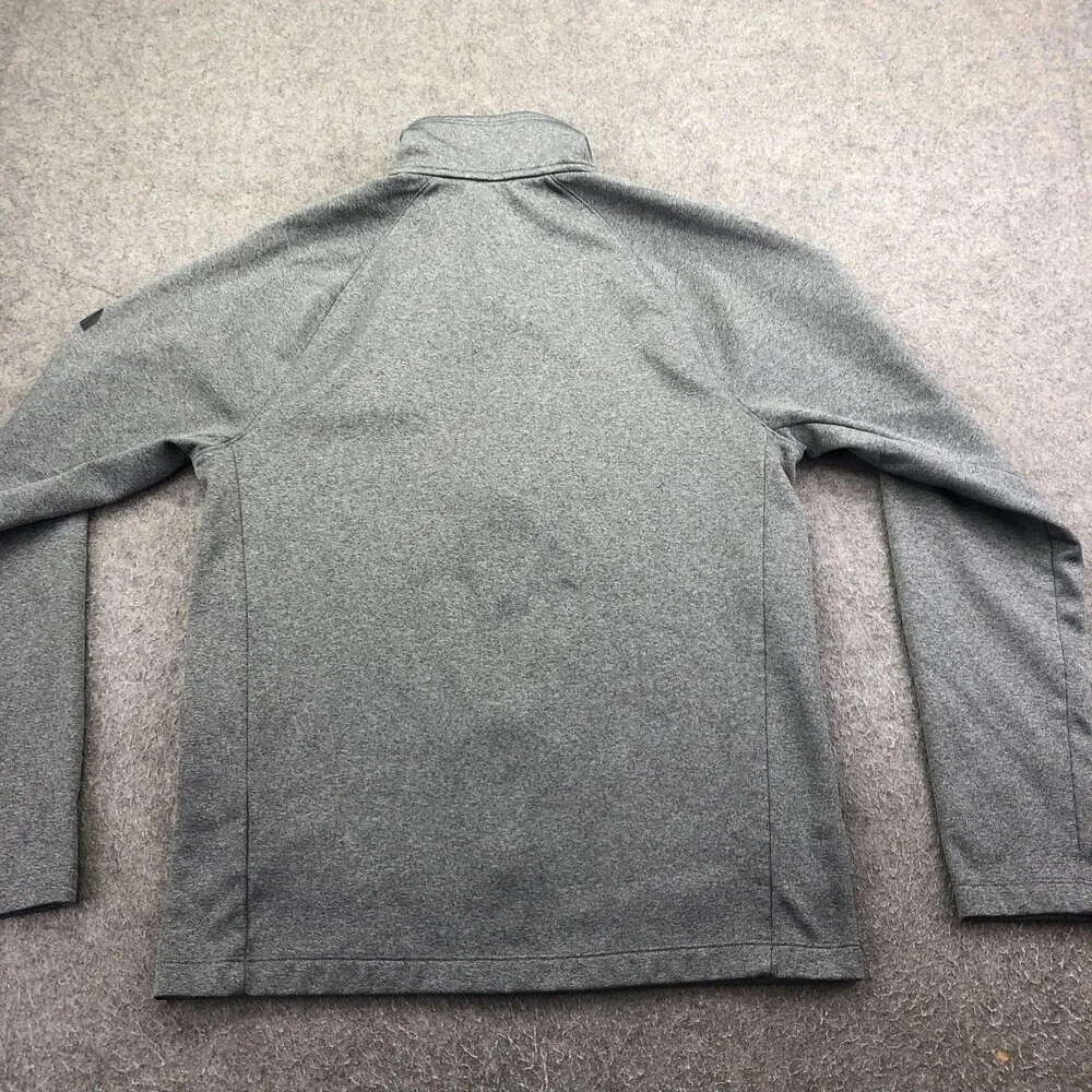 The North Face Jacket Mens Medium Gray Fleece Full Zip JVI Logo Outdoor